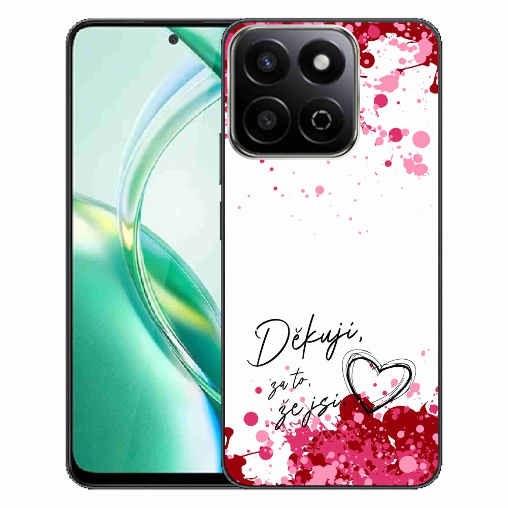 Gelový kryt mmCase na Honor 200 Smart 5G - zamilovaný text 2 bílé pozadí