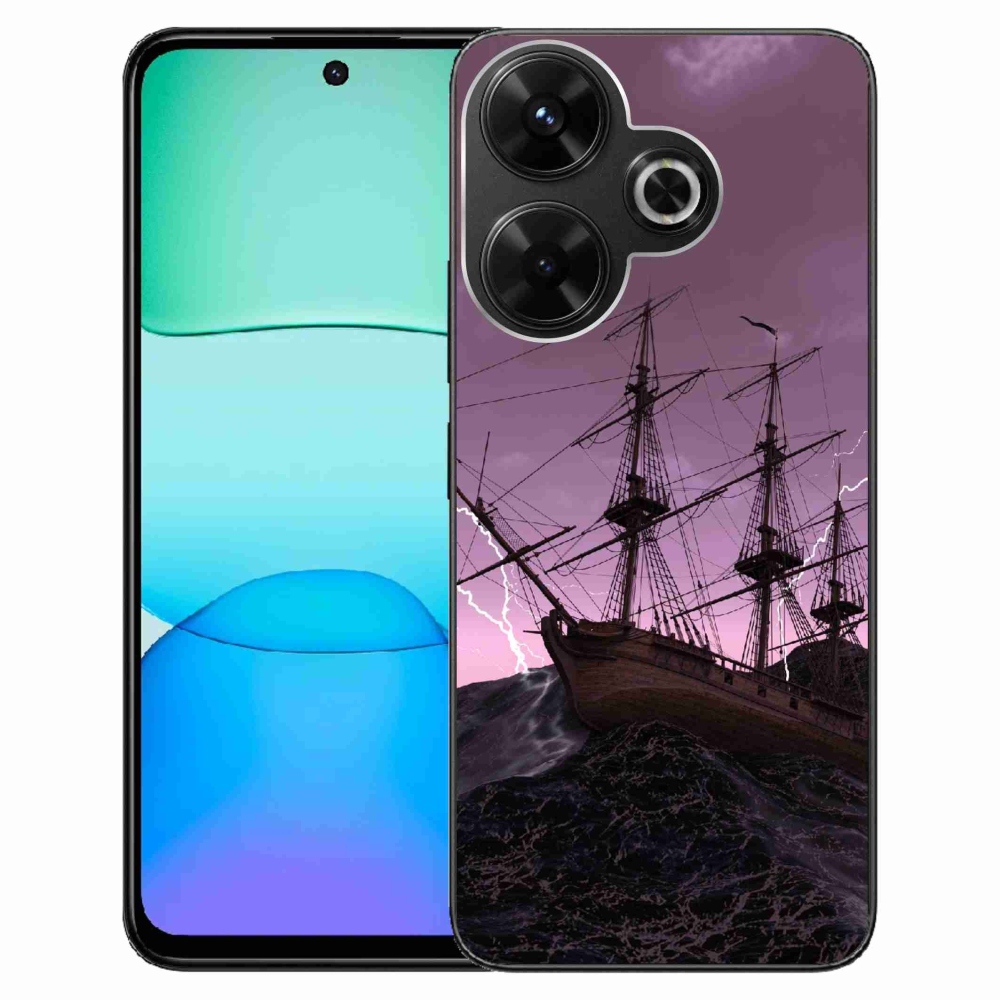 Gelový kryt mmCase na Xiaomi Redmi 13 4G/Poco M6 4G - loď v bouři