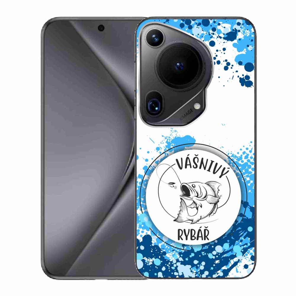 Gelový kryt mmCase na Huawei Pura 70 Ultra - vášnivý rybář bílé pozadí