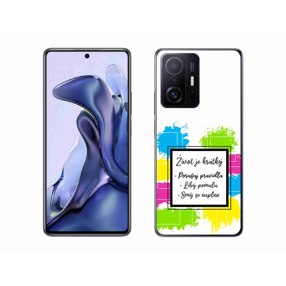 Gelový kryt mmCase na Xiaomi 11T Pro - citát 5 bílé pozadí