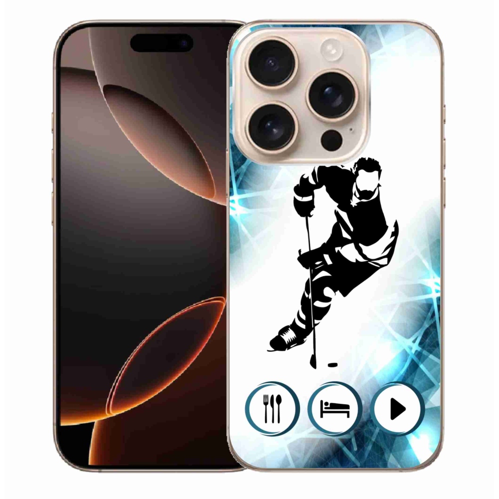 Gelový kryt mmCase na iPhone 16 Pro Max - hokej 1