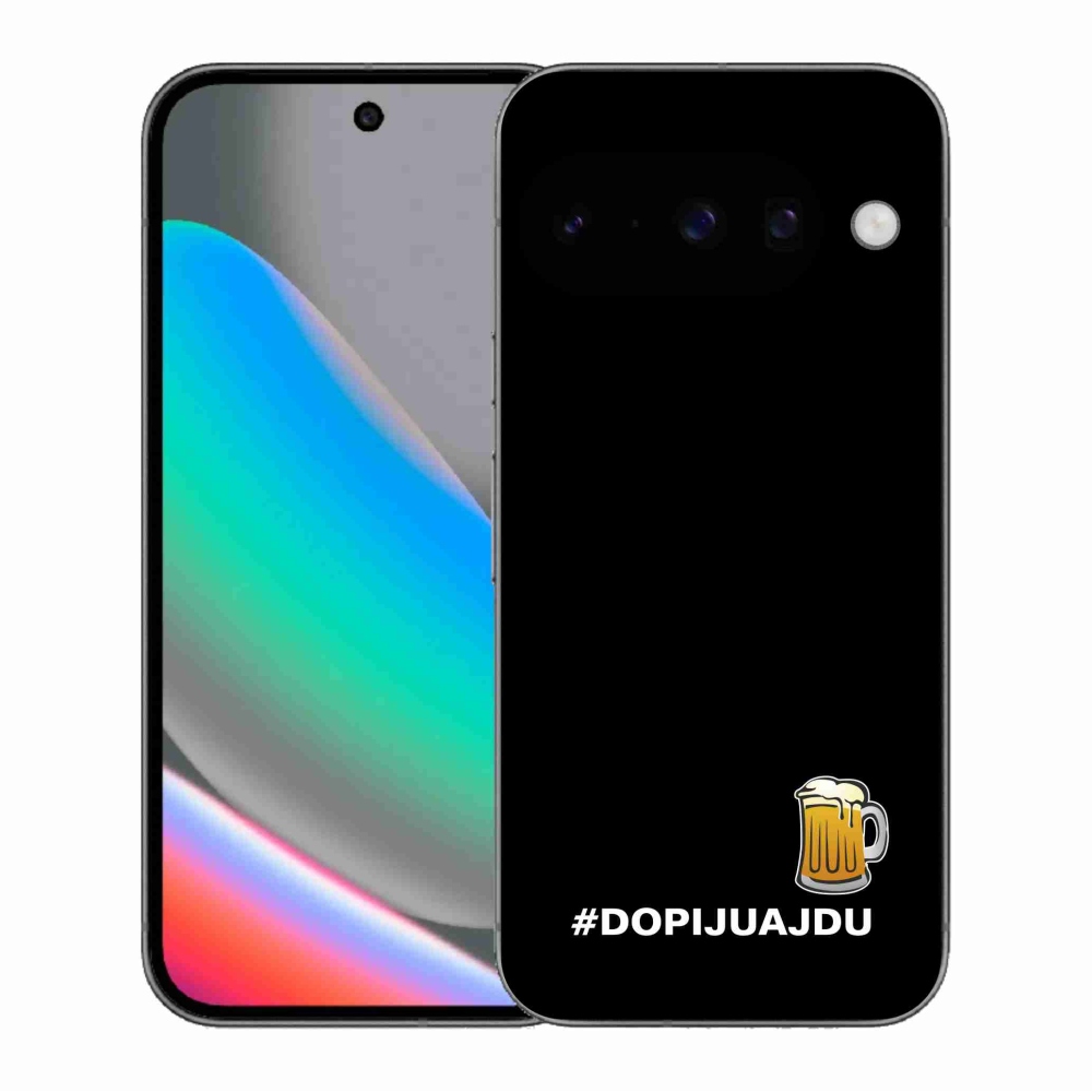Gelový kryt mmCase na Google Pixel 10 - pivní motiv 1 černé pozadí