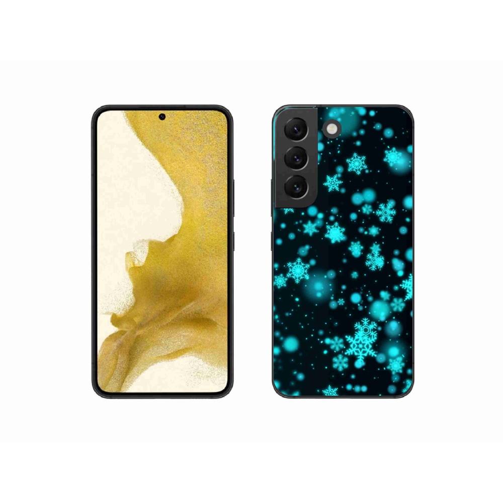 Gelový kryt mmCase na Samsung Galaxy S22 5G - sněhové vločky 1