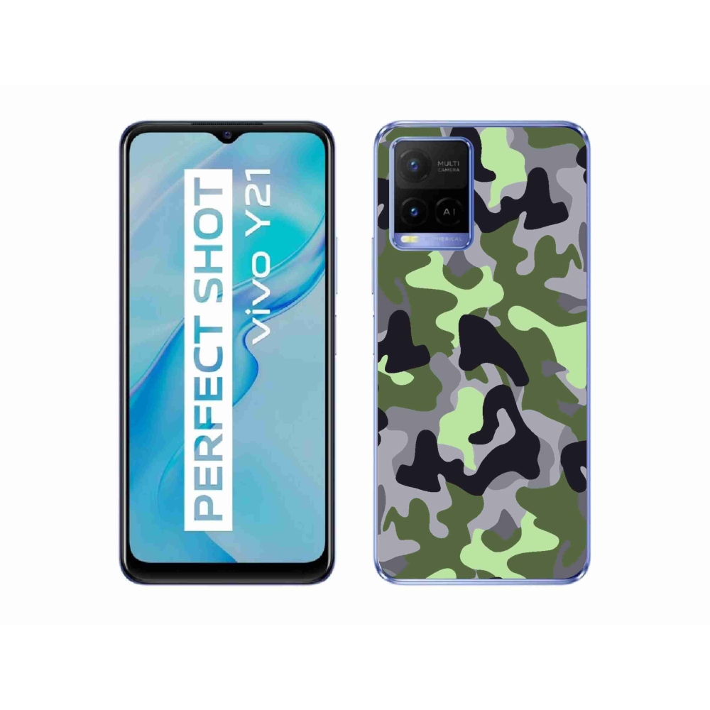 Gelový kryt mmCase na Vivo Y21/Y21s/Y33s - maskáčový vzor 7
