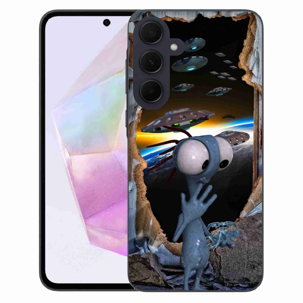 Gelový kryt mmCase na Samsung Galaxy A35 5G - mimozemšťan