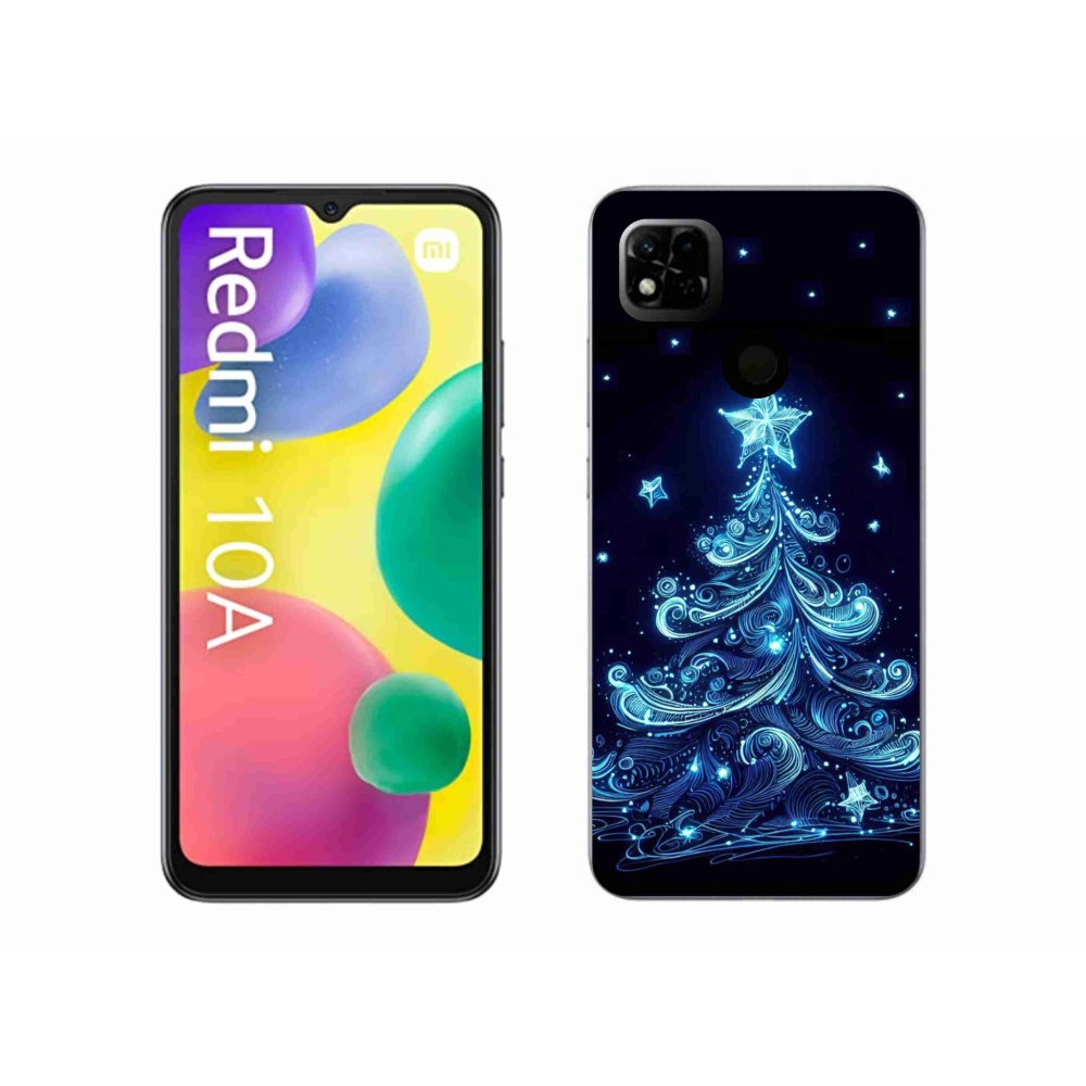 Gelový kryt mmCase na Xiaomi Redmi 10A - neonový vánoční stromek 4