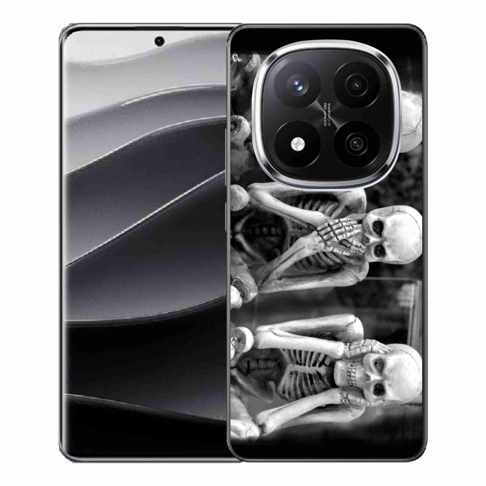 Gelový kryt mmCase na Xiaomi Redmi Note 14 Pro+ 5G - kostlivci