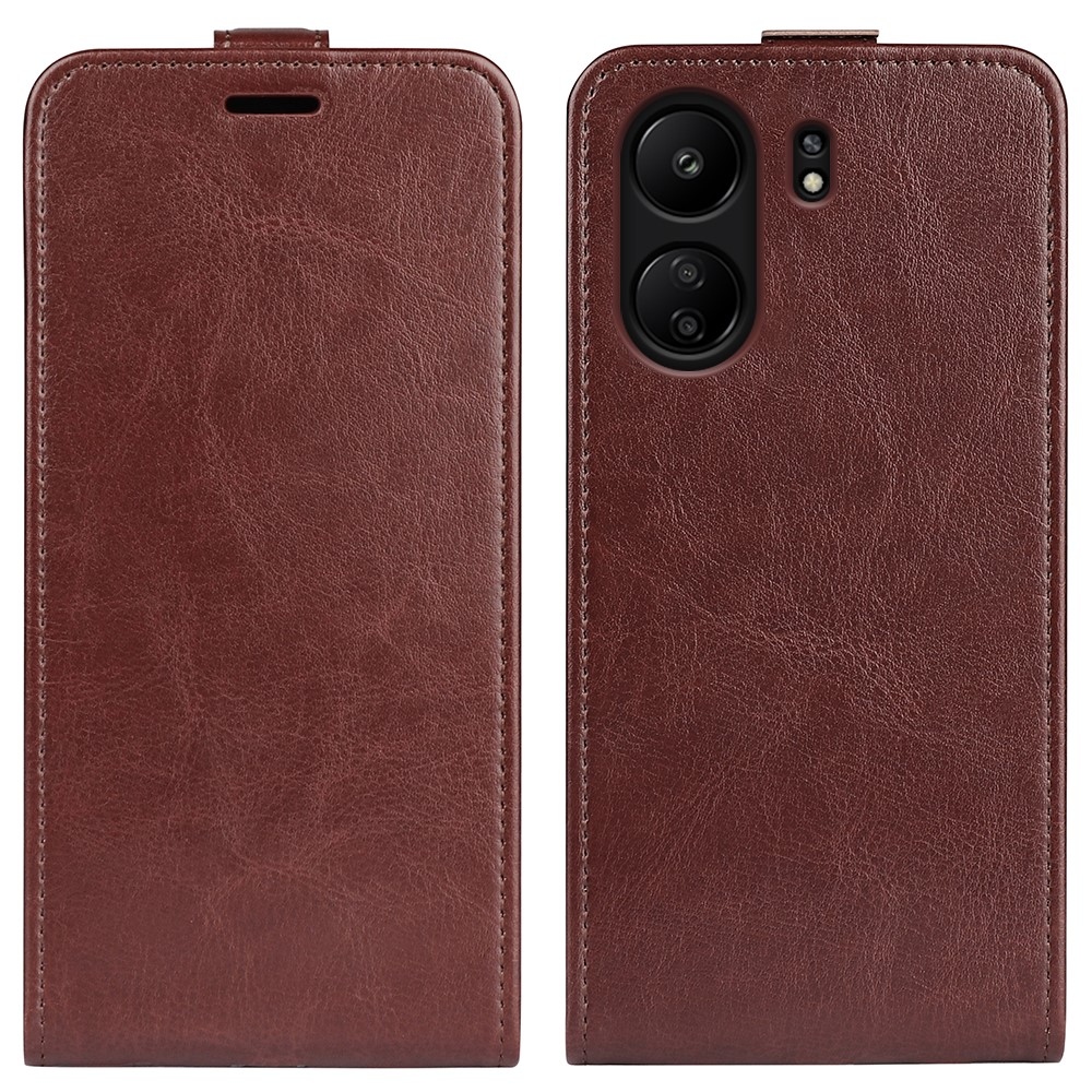 Vertical knížkové pouzdro na Xiaomi Poco C65/Redmi 13C - hnědé