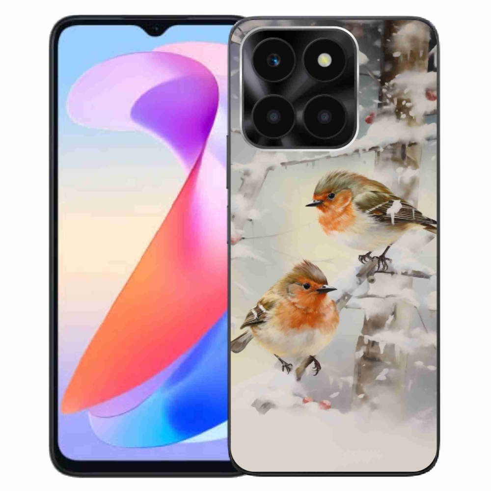 Gelový kryt mmCase na Honor X6a - ptáčci v zimě