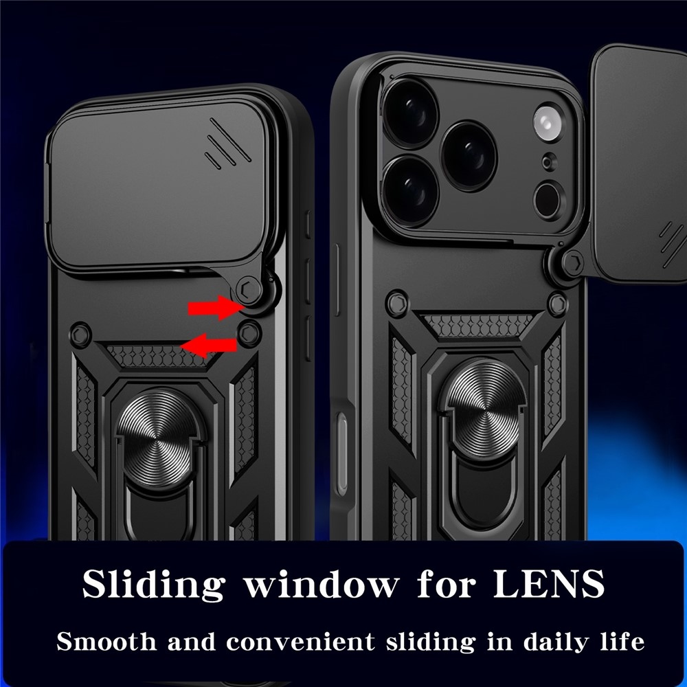 Ring odolný kryt na iPhone 17 Pro - černý