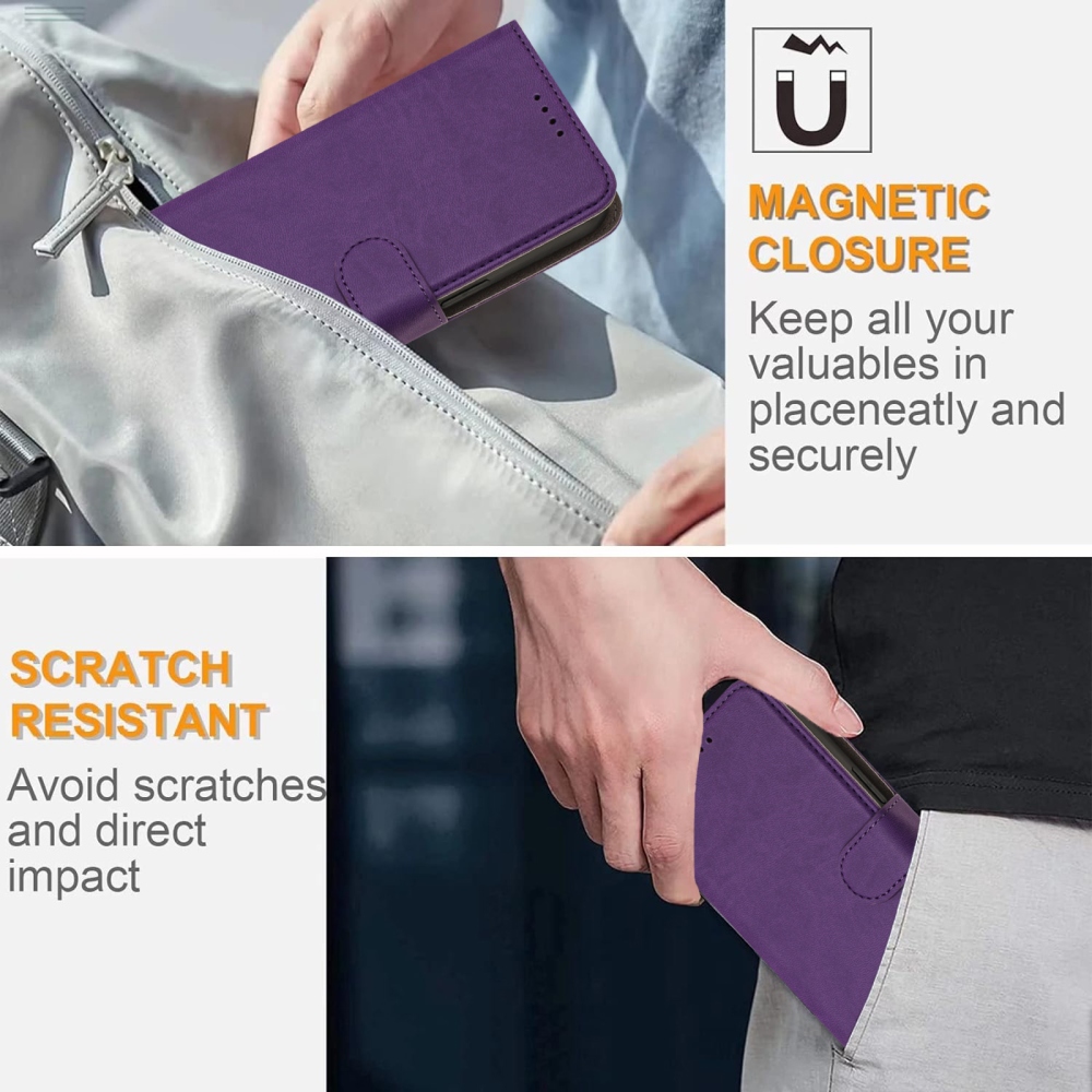 Snap knížkové pouzdro na Xiaomi Redmi 15 4G/5G (171mm) - tmavěfialové