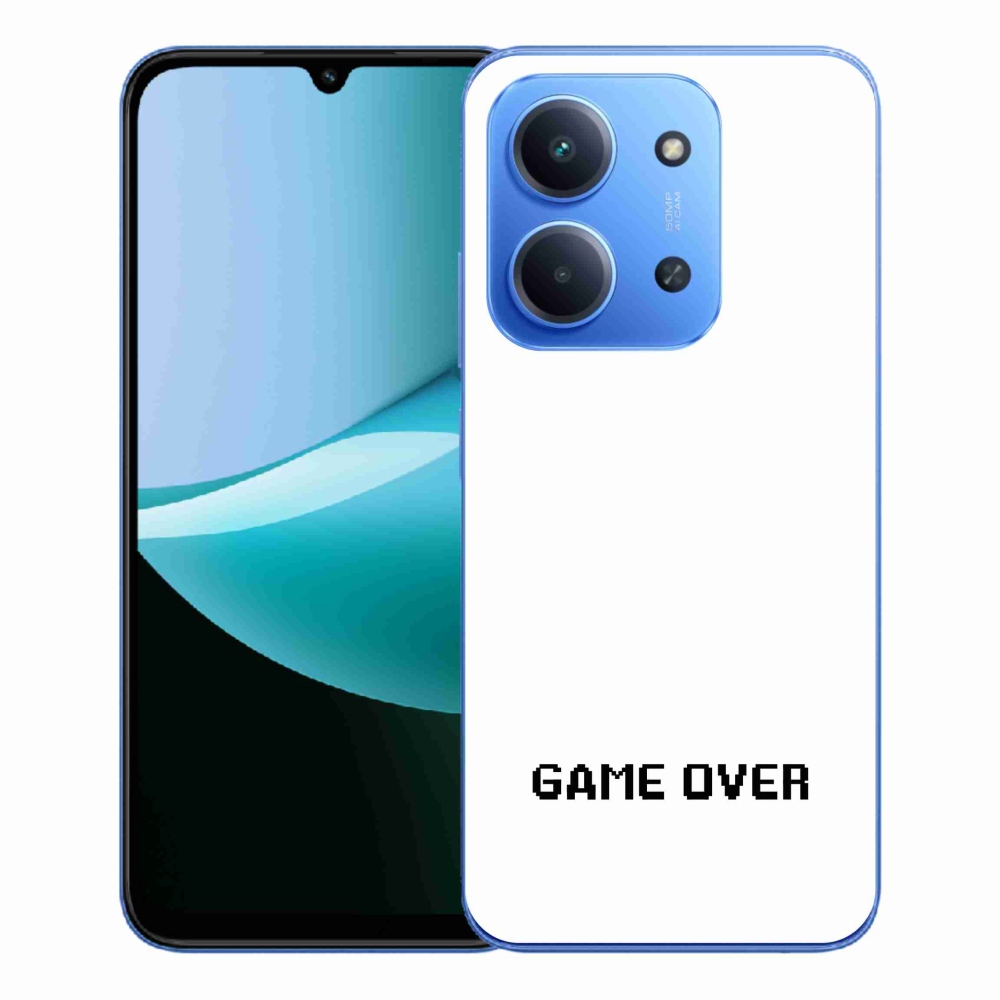 Gelový kryt mmCase na Xiaomi Redmi 15C 4G/5G (173mm) - game over bílé pozadí