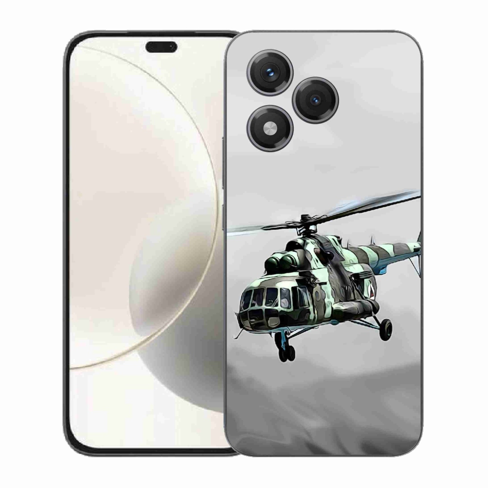 Gelový kryt mmCase na Honor 400 Lite - vojenský vrtulník