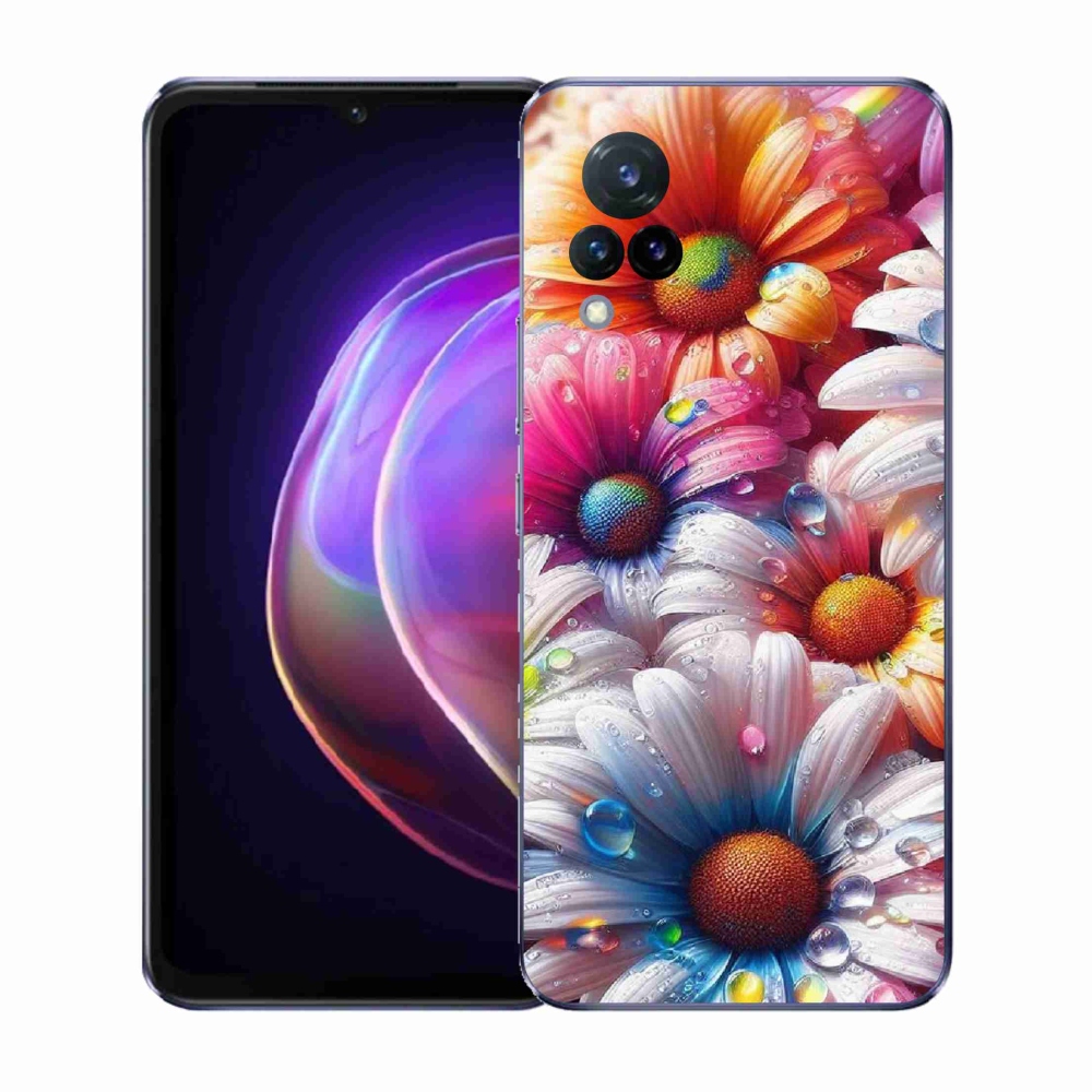 Gelový kryt mmCase na Vivo V21 4G/5G - barevné kopretiny