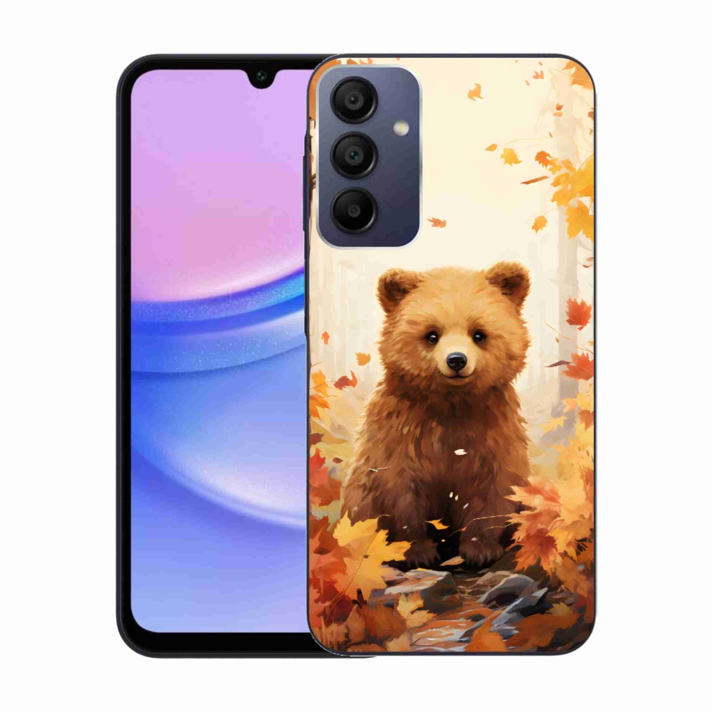 Gelový kryt mmCase na Samsung Galaxy A15 4G/5G - medvěd v lese