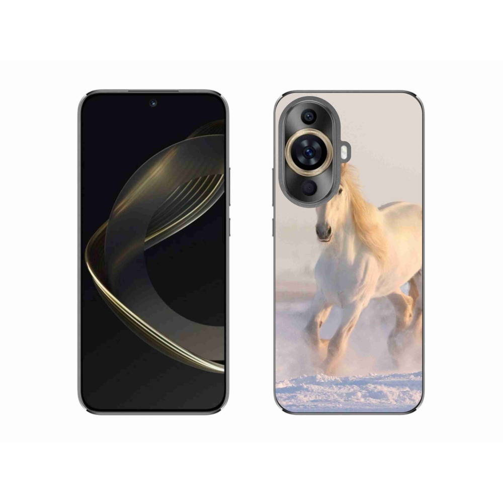 Gelový obal mmCase na Huawei Nova 11 - kůň ve sněhu