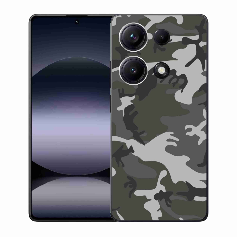 Gelový kryt mmCase na Xiaomi Redmi Note 14S - maskáčový vzor
