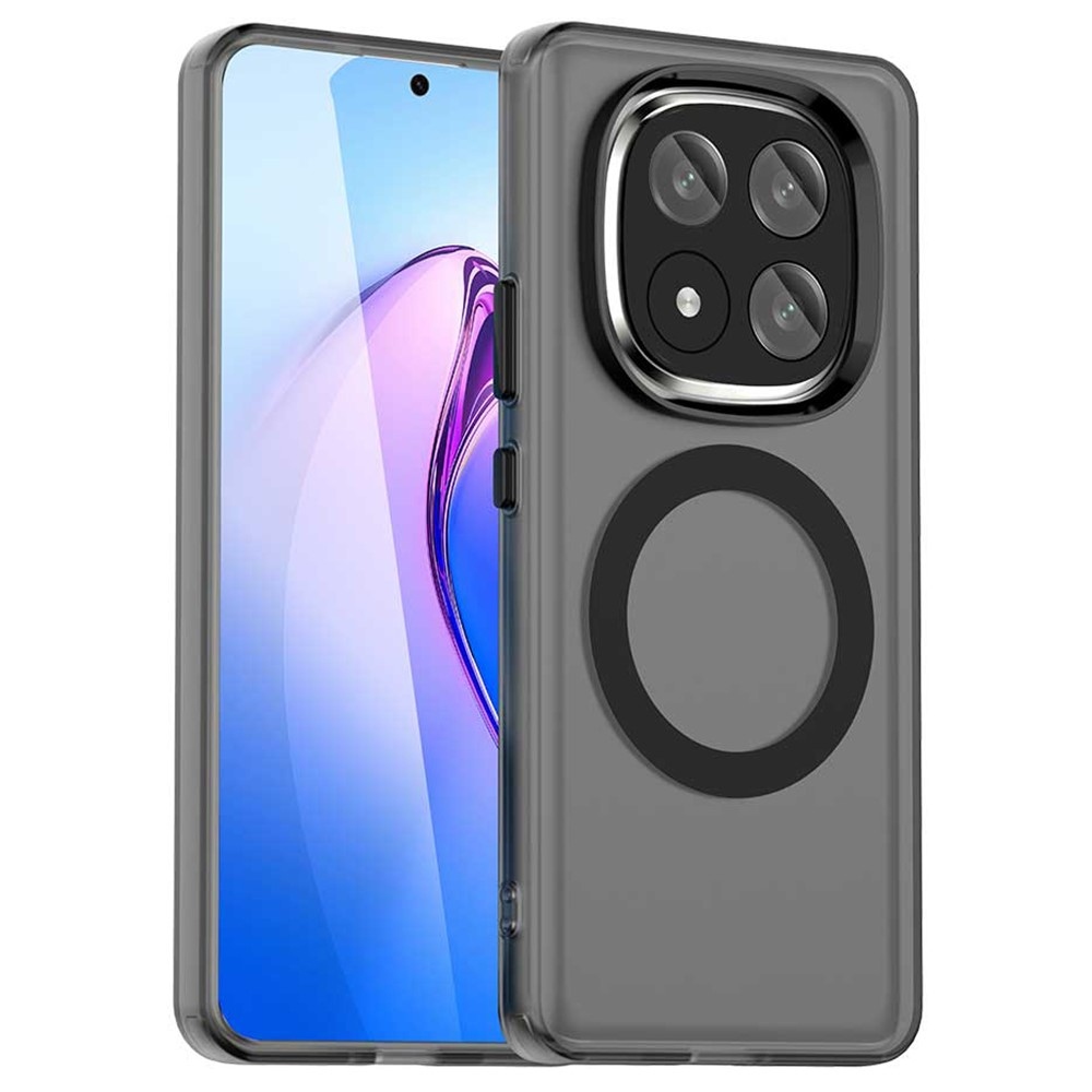 Candy gelový obal s MagSafe na Xiaomi Redmi Note 14 Pro+ 5G - černý
