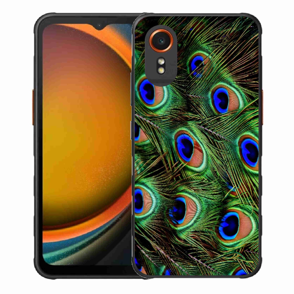 Gelový kryt mmCase na Samsung Galaxy Xcover 7 - paví peří