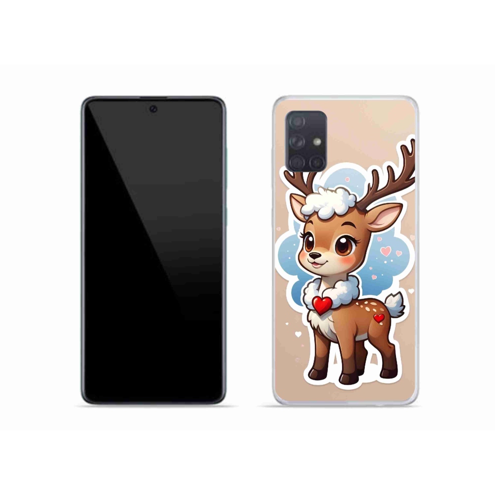 Gelový kryt mmCase na Samsung Galaxy A51 - kreslený sob