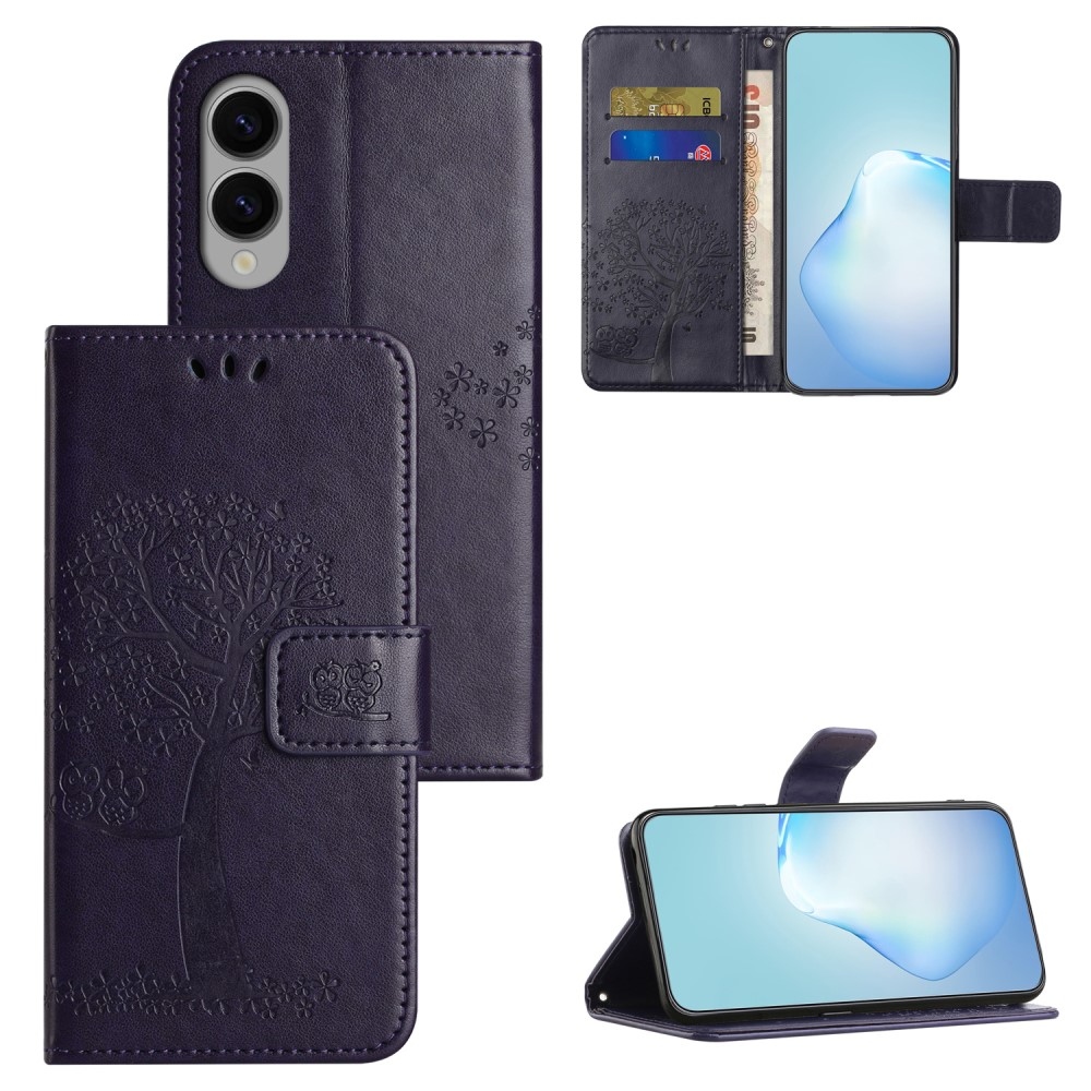 Tree knížkové pouzdro na Samsung Galaxy S25 Edge - tmavěfialové