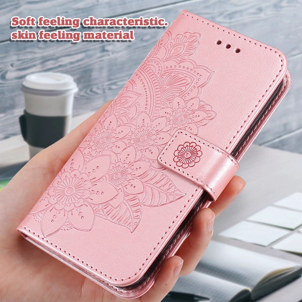 Mandala knížkové pouzdro na Xiaomi Redmi A3 - růžové