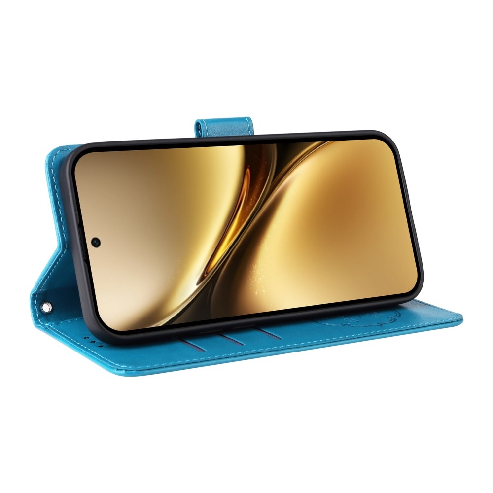 Flowery knížkové pouzdro na Vivo X200 Pro 5G - modré