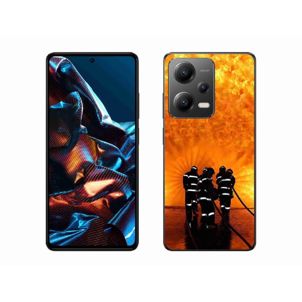 Gelový kryt mmCase na mobil Xiaomi Redmi Note 12 Pro 5G - požár