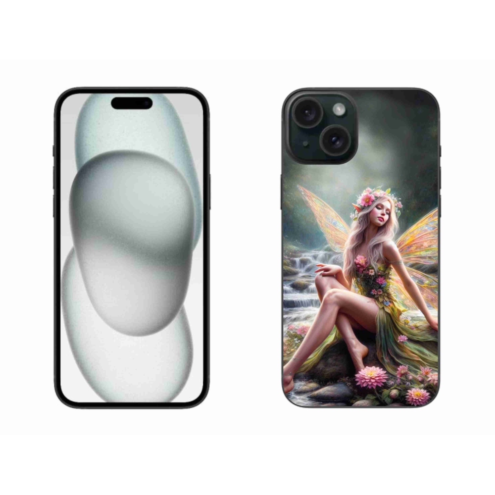 Gelový kryt mmCase na iPhone 15 Plus - motýlí žena 1