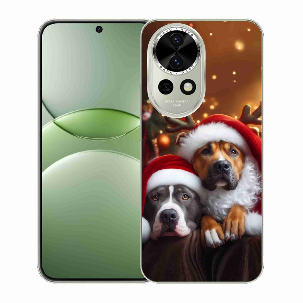 Gelový kryt mmCase na Huawei Nova 13 5G - vánoční psi
