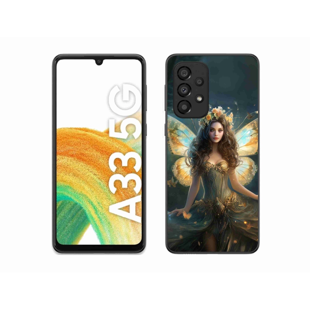 Gelový kryt mmCase na Samsung Galaxy A33 5G - motýlí žena