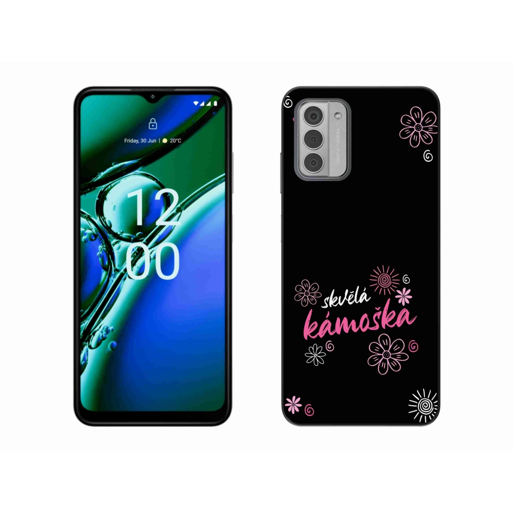 Gelový kryt mmCase na Nokia G42 - skvělá kámoška černé pozadí
