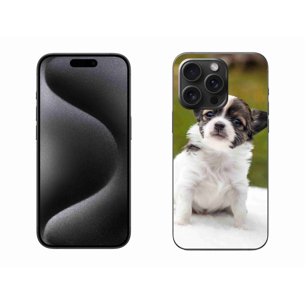 Gelový obal mmCase na iPhone 15 Pro Max - čivava 4