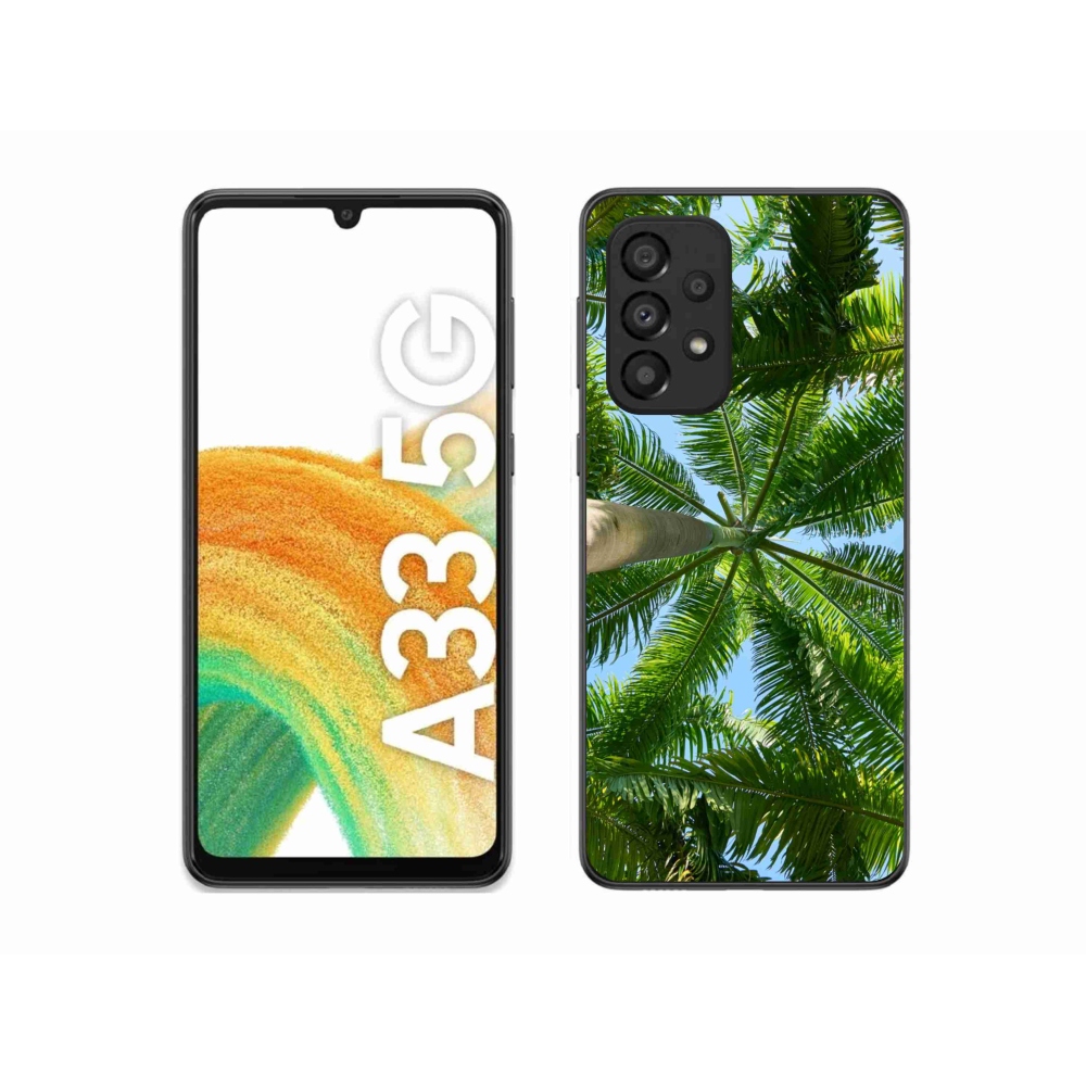 Gelový kryt mmCase na Samsung Galaxy A33 5G - palmy