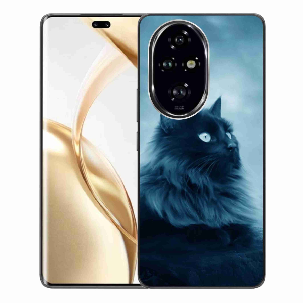 Gelový obal mmCase na Honor 200 Pro 5G - černá kočka 1