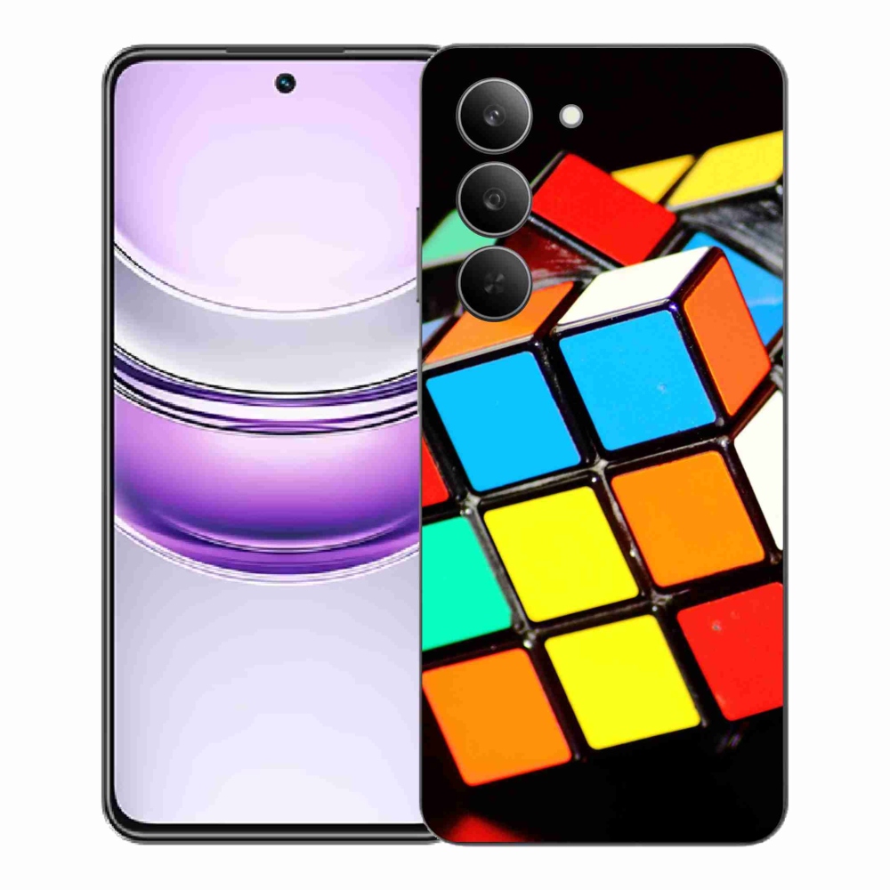 Gelový kryt mmCase na Realme 14x 5G - rubikova kostka
