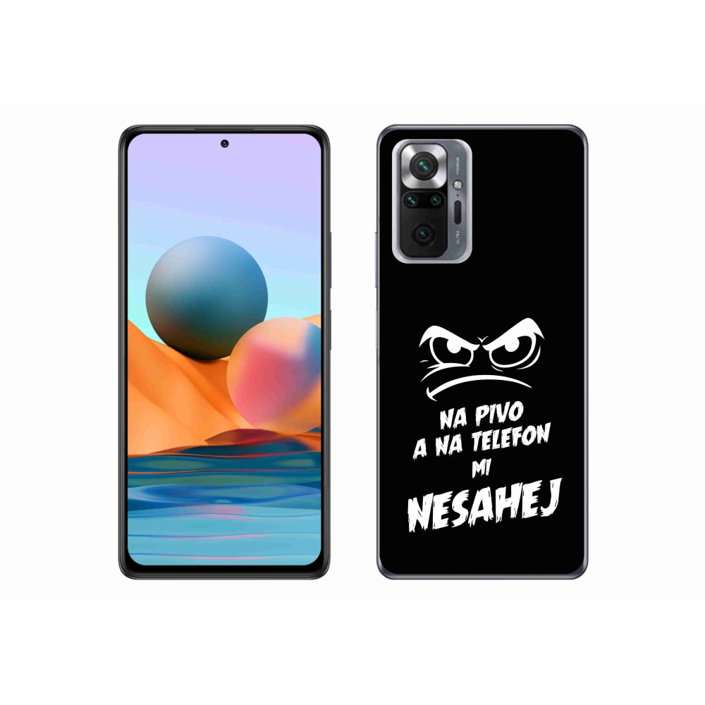 Gelový kryt mmCase na Xiaomi Redmi Note 10 Pro - pivní motiv 2 černé pozadí