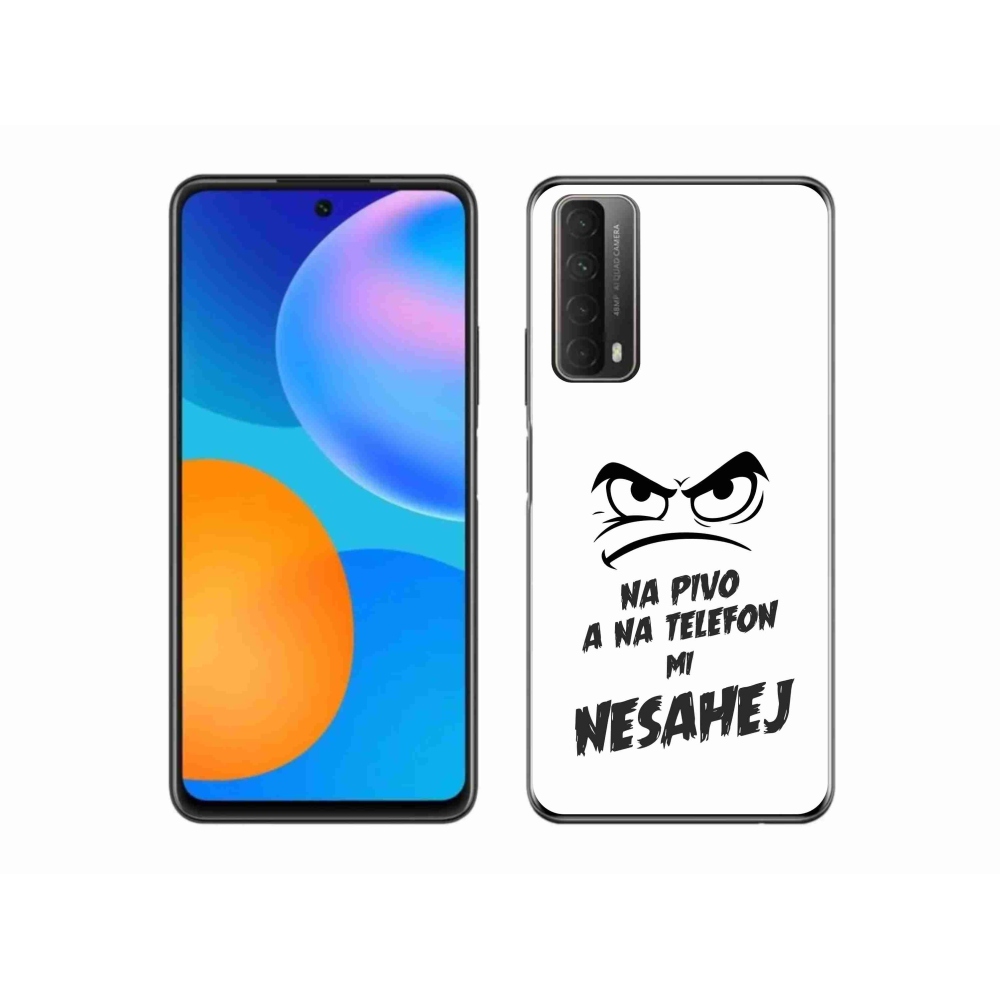 Gelový kryt mmCase na Huawei P Smart (2021) - pivní motiv 2 bílé pozadí