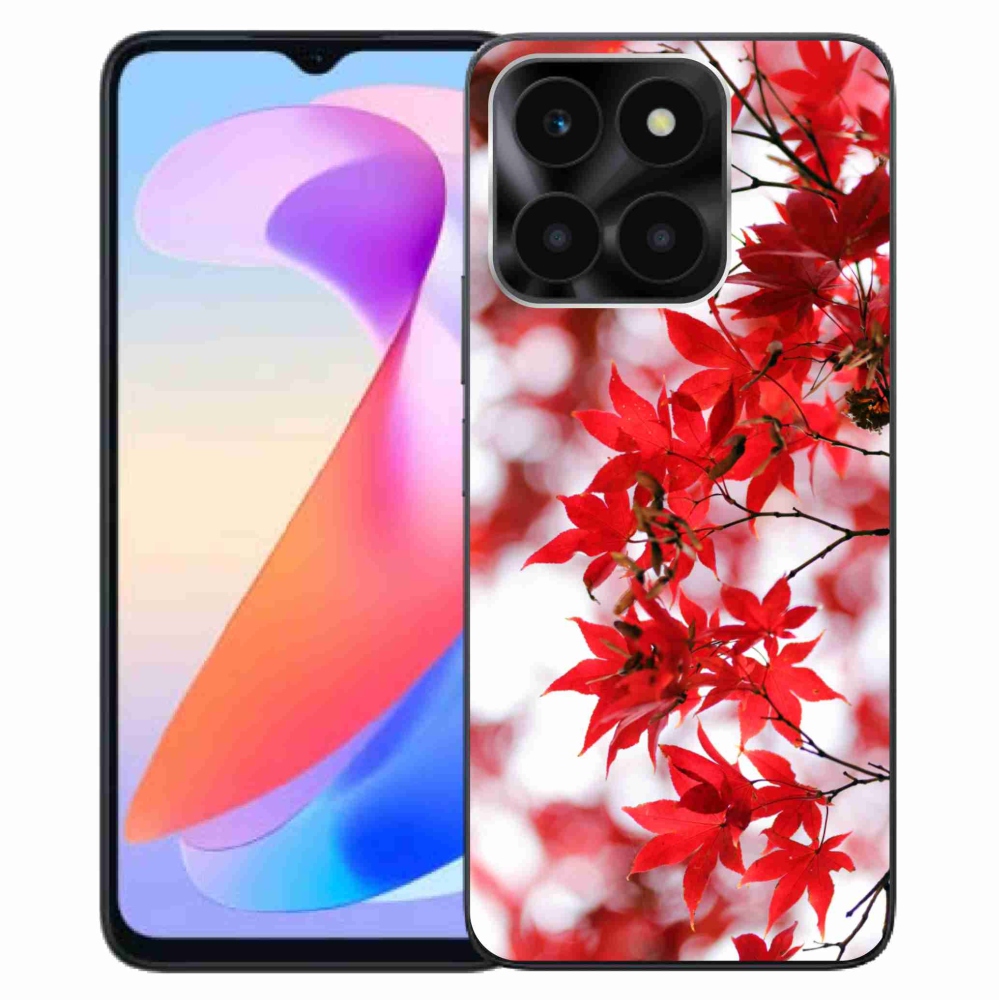 Gelový kryt mmCase na Honor X6a - červené listy