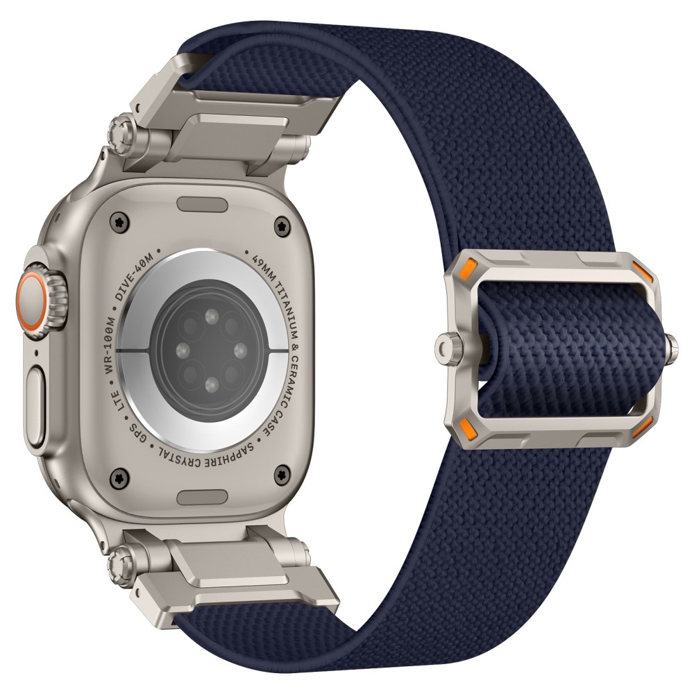 Titanium nylonový řemínek na Apple Watch Ultra/Ultra 2 49mm/SE/SE 2022/2023 44mm/10 46mm/9/8/7 45mm/6/5/4 44mm/3/2/1 42 mm - modrý