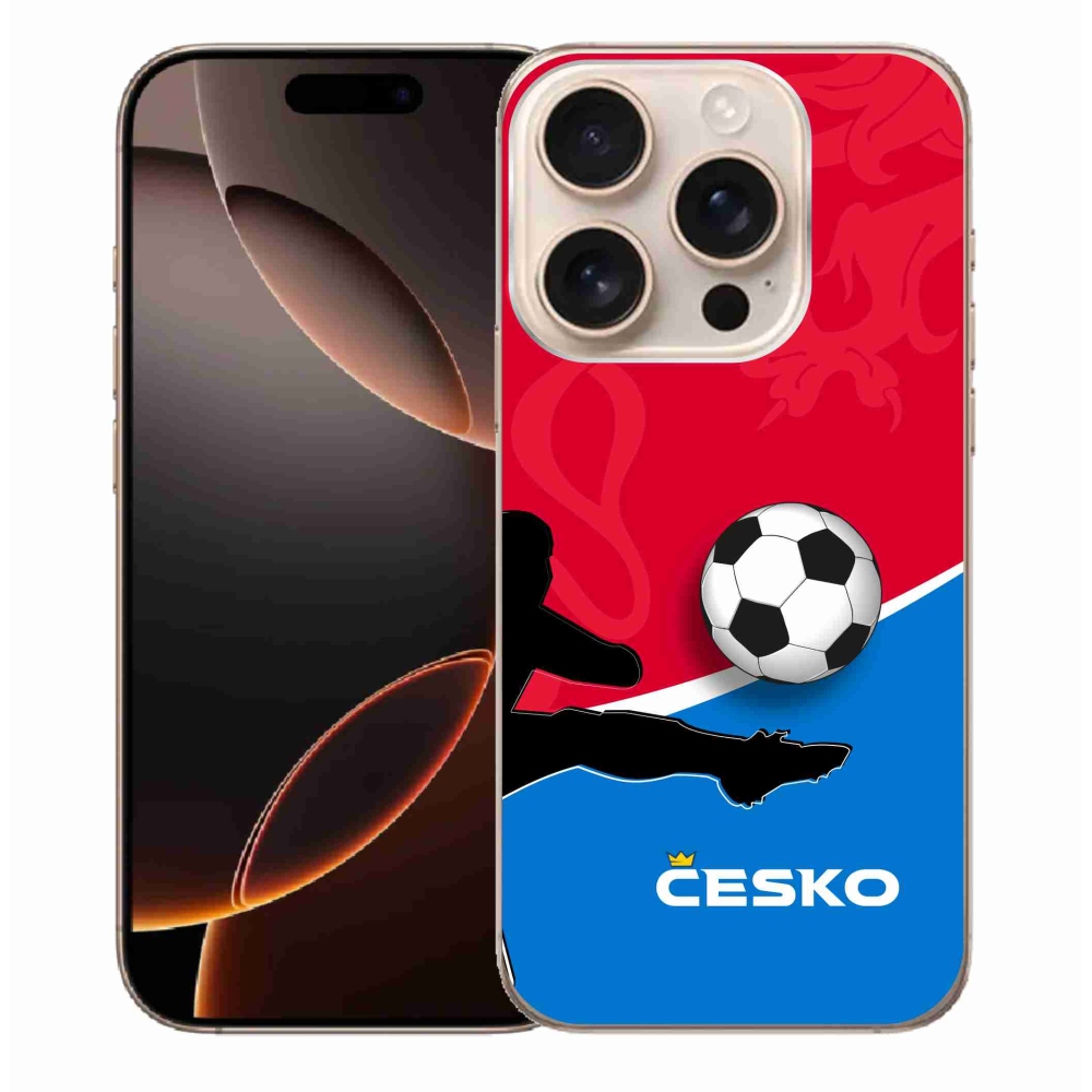 Gelový kryt mmCase na iPhone 16 Pro Max - fotbal Česko 2