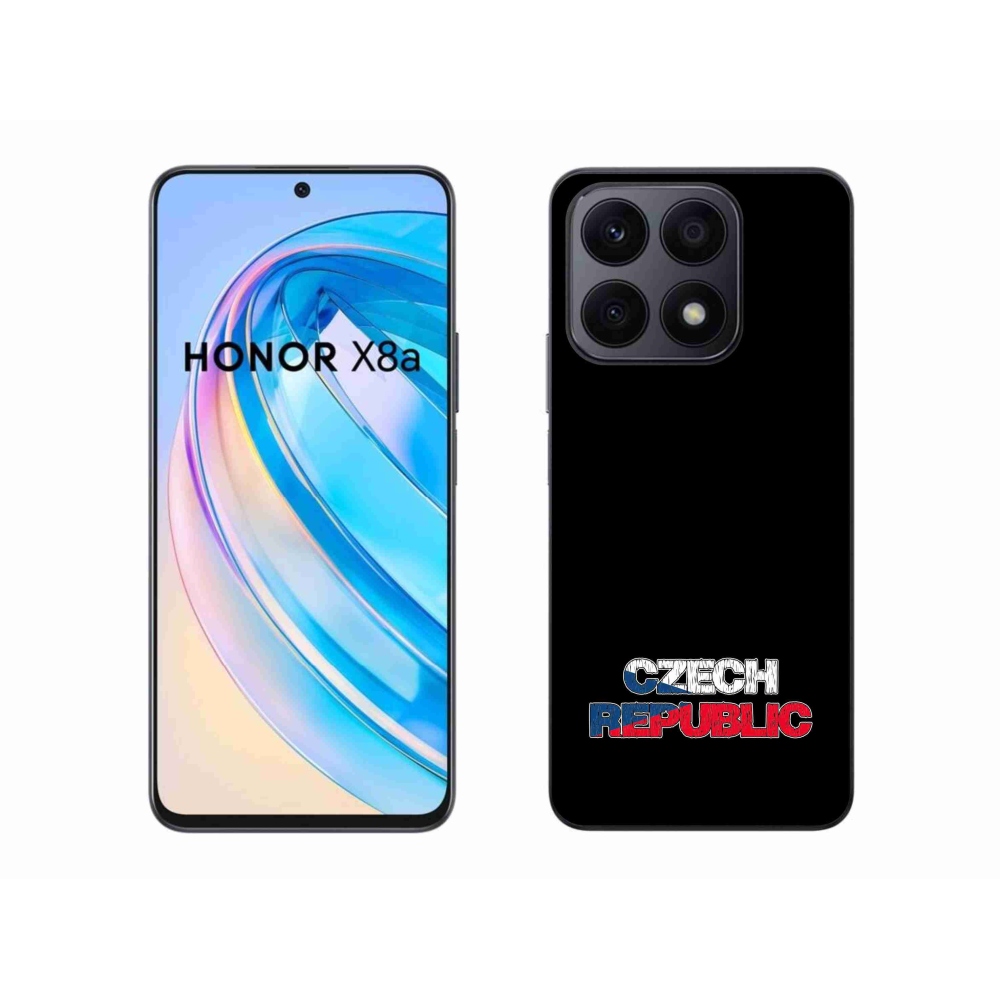 Gelový kryt mmCase na Honor X8a - Czech Republic černé pozadí