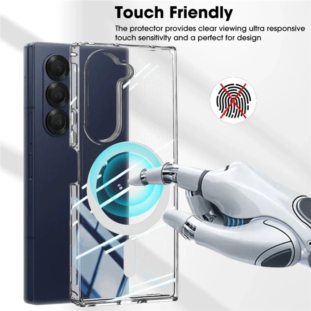 Clear gelový kryt s pevnými zády a MagSafe na Samsung Galaxy Z Fold7 5G