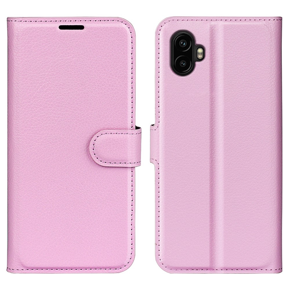 Litchi knížkové pouzdro na Samsung Galaxy Xcover 7 Pro - růžové