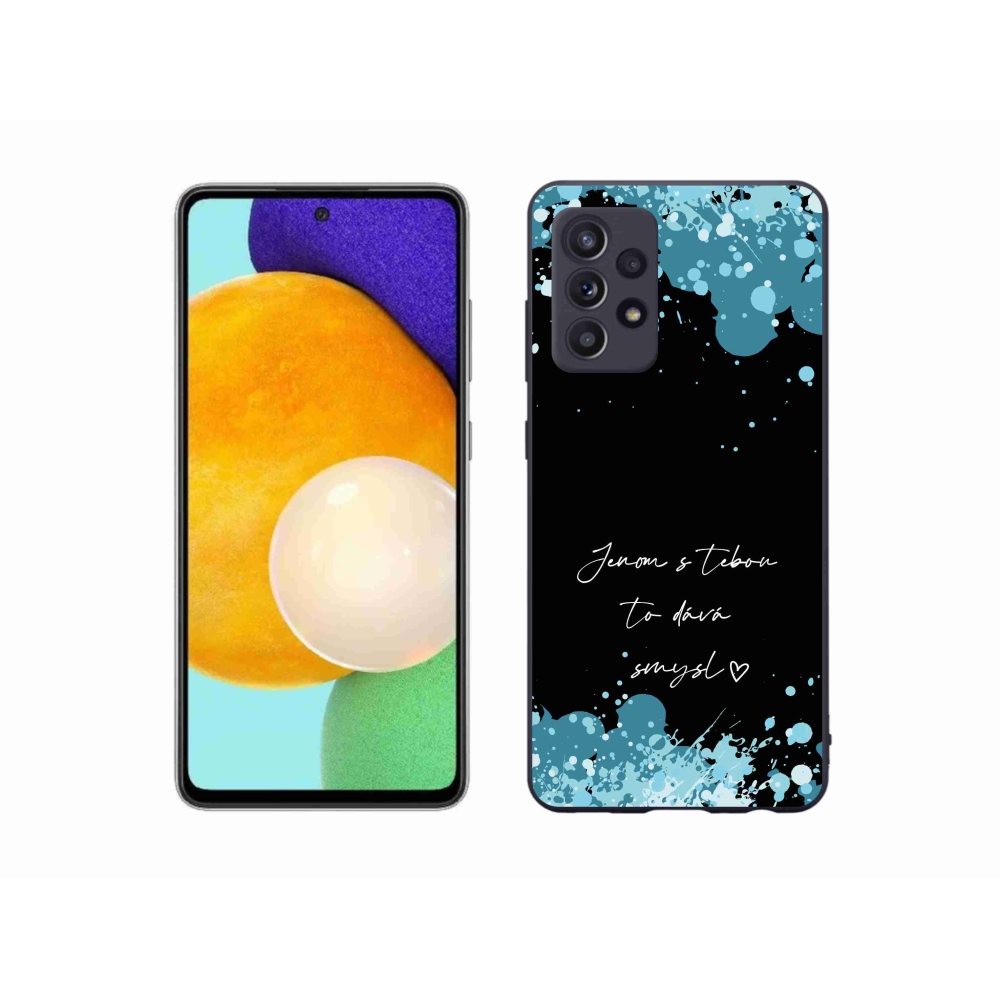 Gelový kryt mmCase na Samsung Galaxy A52/A52 5G - zamilovaný text černé pozadí
