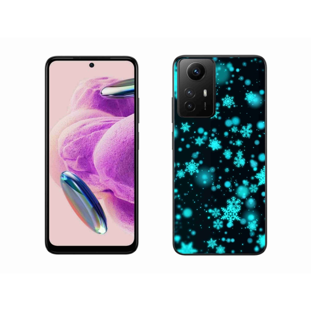 Gelový kryt mmCase na Xiaomi Redmi Note 12S - sněhové vločky 1