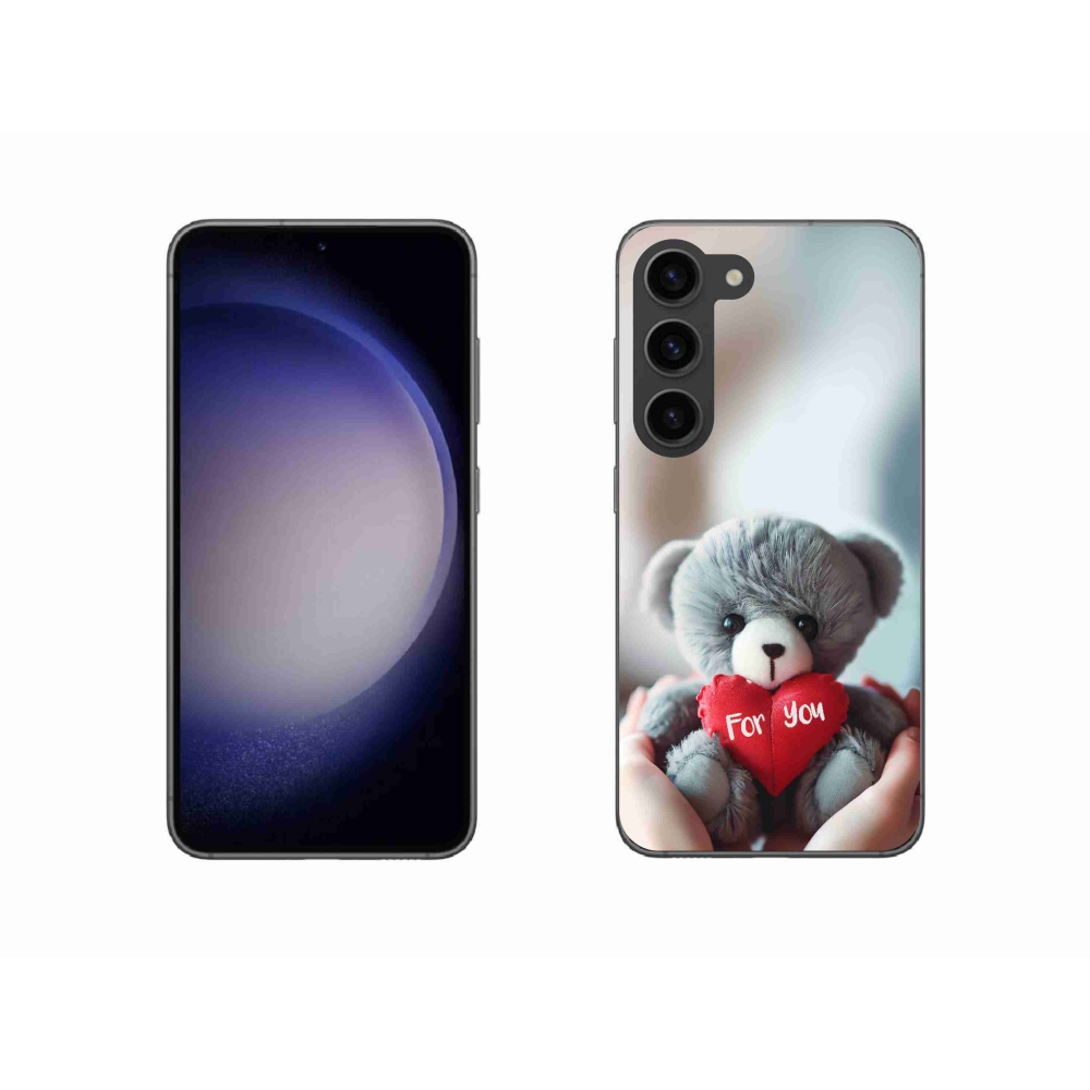 Gelový kryt mmCase na Samsung Galaxy S23 5G - medvídek pro zamilované