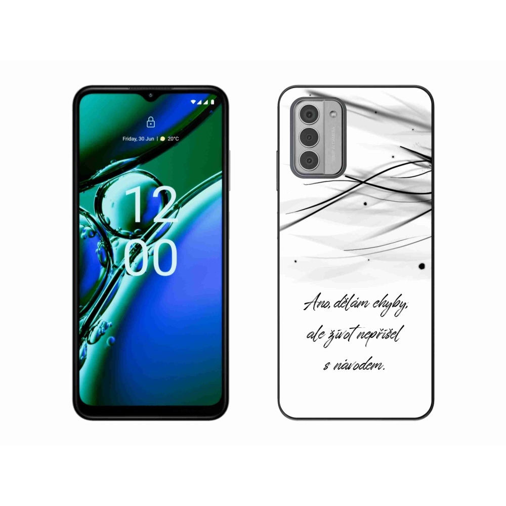 Gelový kryt mmCase na Nokia G42 - citát bílé pozadí