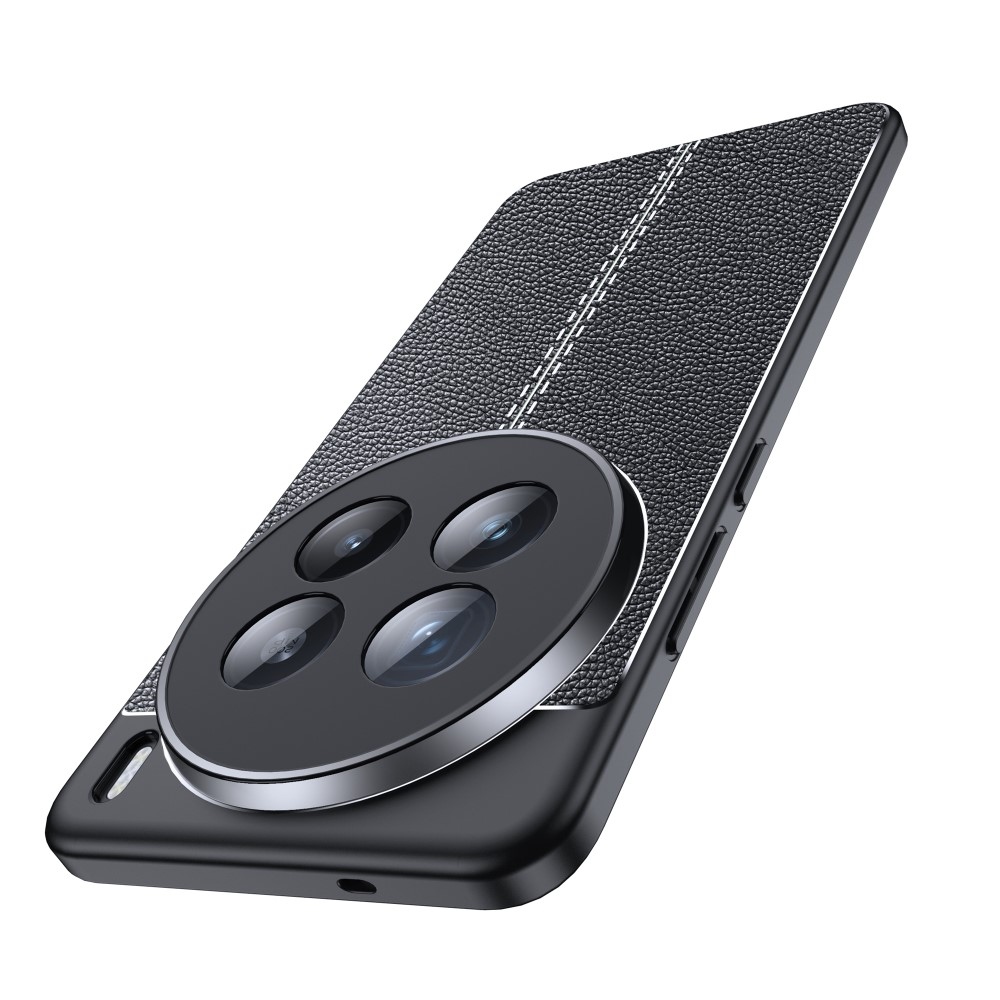 Litchi odolný gelový obal na Vivo X200 Pro 5G - černý