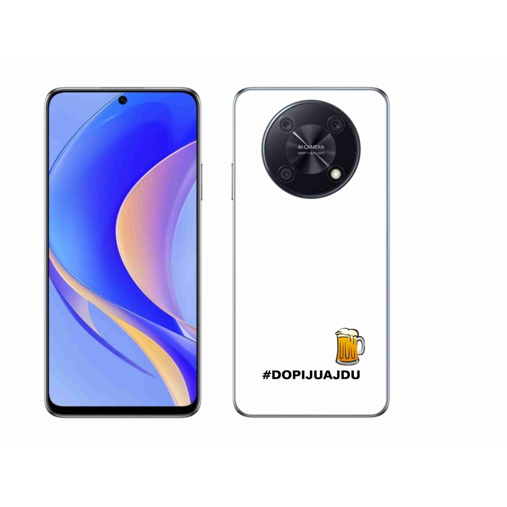 Gelový kryt mmCase na Huawei Nova Y90 - pivní motiv 1 bílé pozadí